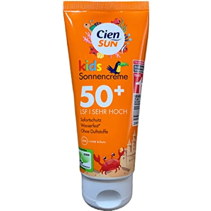 CIEN Sun Kids Sonnencreme, LSF 50 + Sehr Hoch, Ohne Duftstoffe, 100 ml