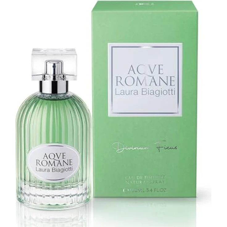 Laura Biagiotti Aqve Romane Divinum Ficus, Eau de Toilette Spray 100 ml, Damenduft, fruchtiger grüner Duft mit Feigenherz und floralem Akzent – Bild 1