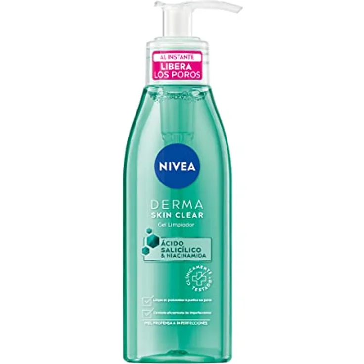 NIVEA DERMA salicylic acid & niacinamide cleansing gel 150 ml, Reduziert Hautunreinheiten und reinigt die Poren