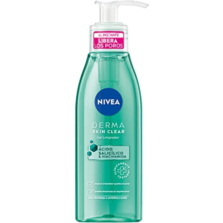 NIVEA DERMA salicylic acid & niacinamide cleansing gel 150 ml, Reduziert Hautunreinheiten und reinigt die Poren – Bild 1