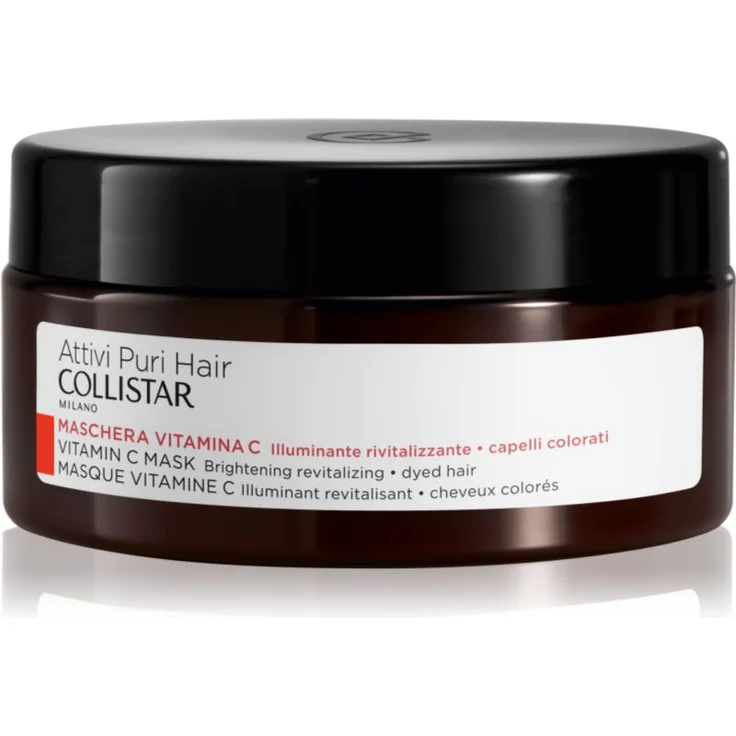 Collistar Hair Vitamin C Mask, Haarkur mit revitalisierender Wirkung und brillantem Glanz, 200 ml