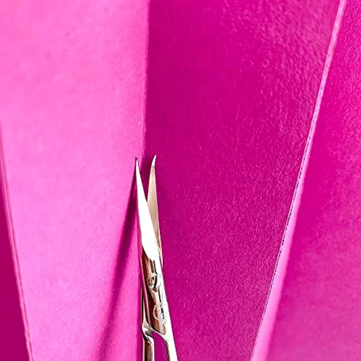 STALEKS PRO Hautschere, gerader Griff, 25 mm Klingenlänge, Hakenform, Magnolienblüte Design – Bild 5