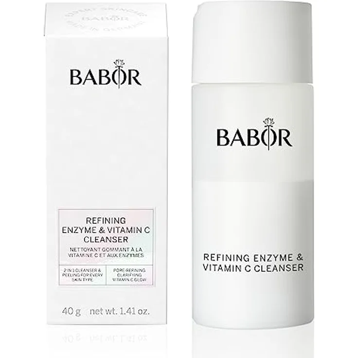 BABOR CLEANSING Enzyme Cleanser für Mischhaut, ölige Haut und für unreine Haut, Enzymatisches Reinigungs- und Peelingpulver, Mit Vitamin C, 1 x 40 g – Bild 1