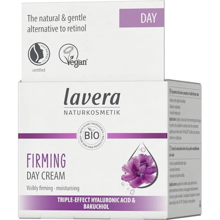 lavera Straffende Tagespflege, 50 ml, für strahlend frischen Teint und geschmeidiges Hautgefühl, auch für sensible Haut geeignet – Bild 5