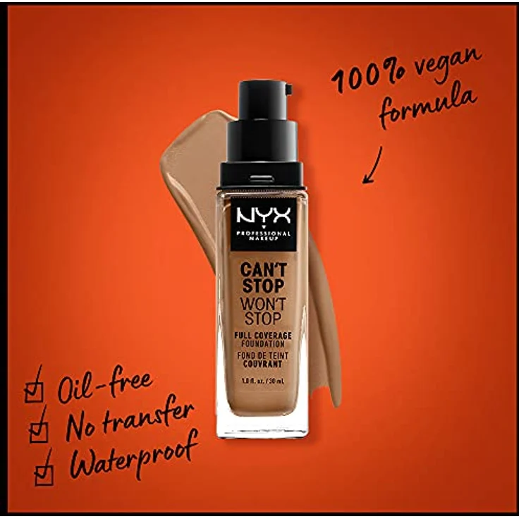 NYX Professional Make-up Can't Stop Won't Stop Neutral Tan 30 ml – Bild 2