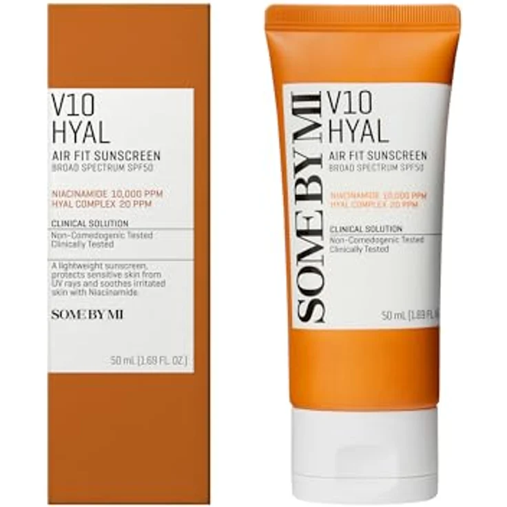 Some By Mi V10 Hyal Air Fit Sunscreen, leichte Gesichtscreme mit SPF 50+, 50 ml, schützt vor UVA/UVB-Strahlen und spendet Feuchtigkeit – Bild 9