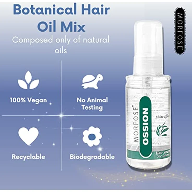 MORFOSE OSSION Hair Serum 100ml - Crystal Repair Glanz-Effekt Haarserum - Haarreparatur, Feuchtigkeitspflege, Anti-Frizz, Hitzeschutz - Für Alle Haartypen – Bild 5