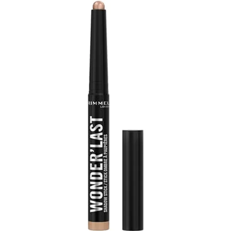 Rimmel Lidschatten-Stift 004 Soft Bubbles, veganer Eyeliner mit Glitzereffekt, 1,64 g