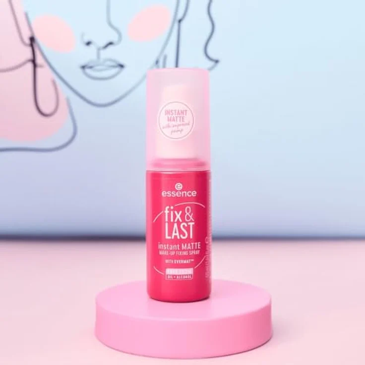 essence fix & LAST instant MATTE Fixing Spray, langanhaltendes Make-up mit verbessertem Sprühkopf, mattes Finish – Bild 3