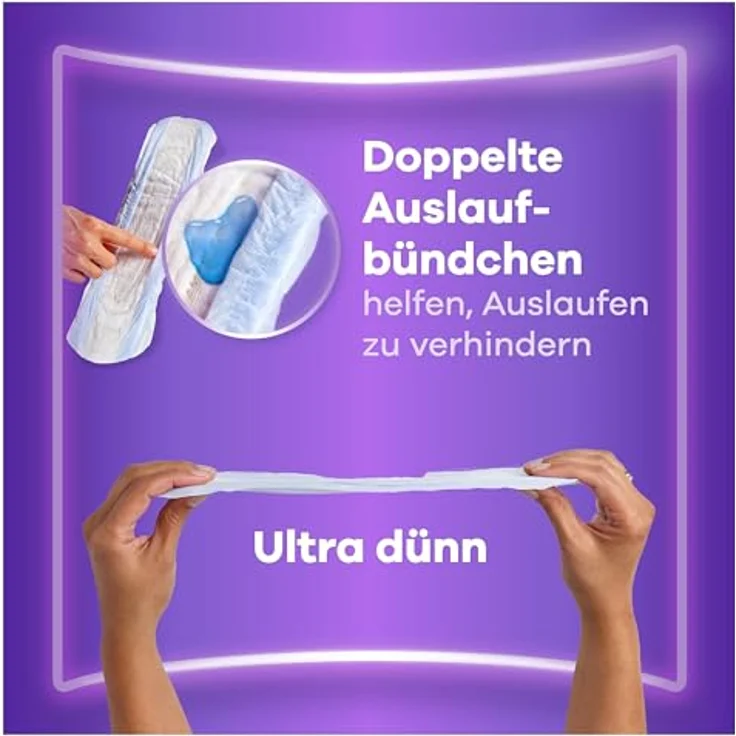 Always Discreet Inkontinenzeinlagen Long Plus, 8 Stück, extra saugfähig mit RapidDry-Kern und Geruchskontrolle – Bild 3