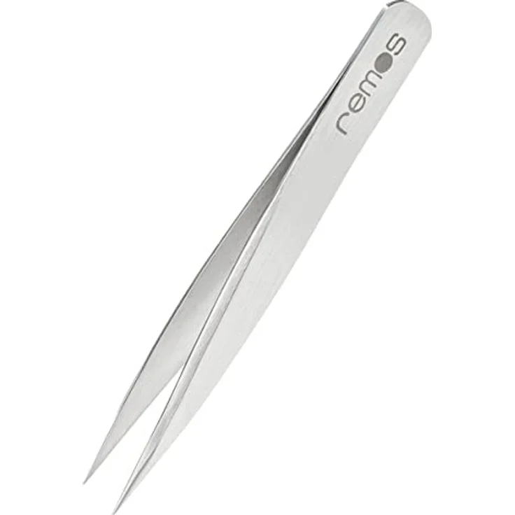 REMOS Mini Splitterpinzette, rostfreier Edelstahl mit feiner Spitze, 6 cm - ideal für präzise Splitterentfernung und Modellbau – Bild 1