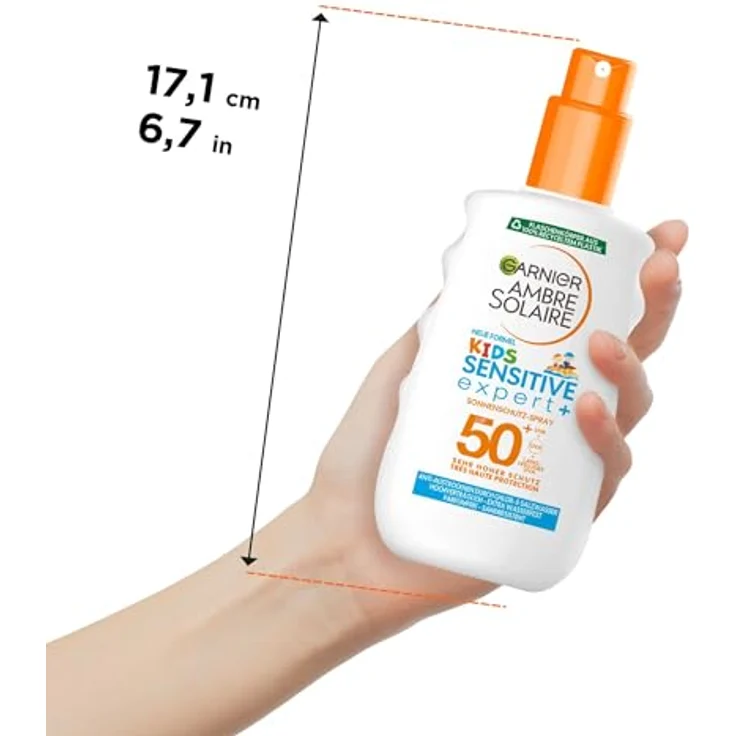 Garnier Ambre Solaire Garnier Ambre Solaire Kids Sensitive Spray LSF50 Sonnenspray 200 ml – Bild 6