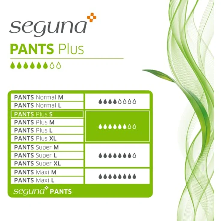 Seguna SEGUNA Pants Plus, Inkontinenz Pants, Windelhosen für Erwachsene, Frauen, Männer, Inkontinenzhosen bei Blasenschwäche, Saugleistung 1.220 ml, S (Sparpaket 3 x 20 Stück) – Bild 3