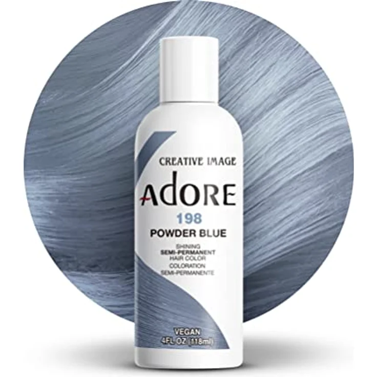 Adore Shining Semi Permanent Hair Color, 118ml, Haarfärbemittel in Powder Blue (198) – Bild 1