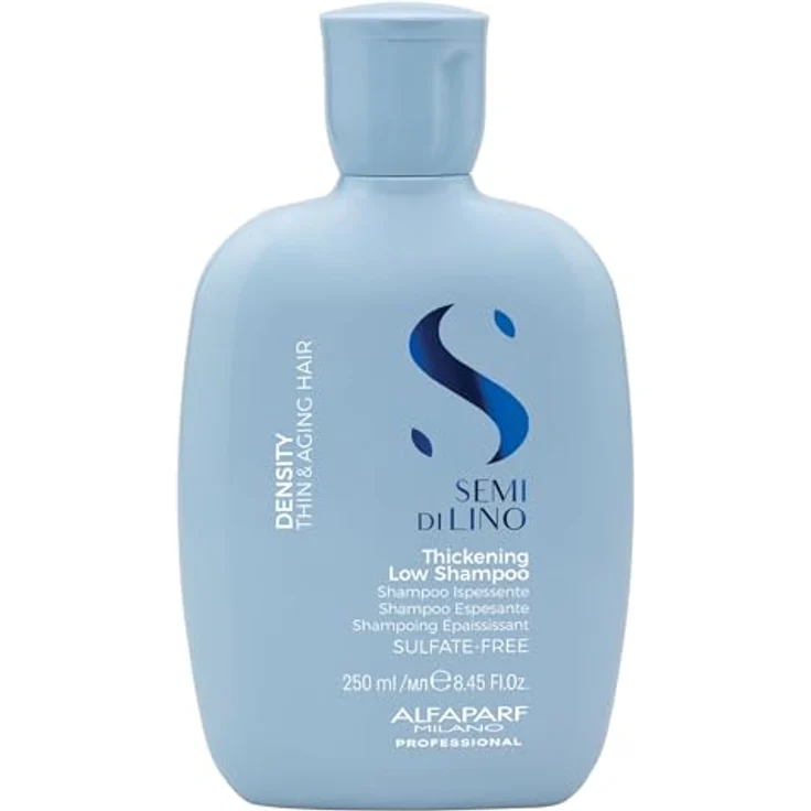 ALFAPARF MILANO Semi di Lino Density Thickening Shampoo mit Urban Defence Pro, Shine Fix Complex, Color Fix Complex, Climate-Proof und Filler Complex, 250 ml – Bild 1