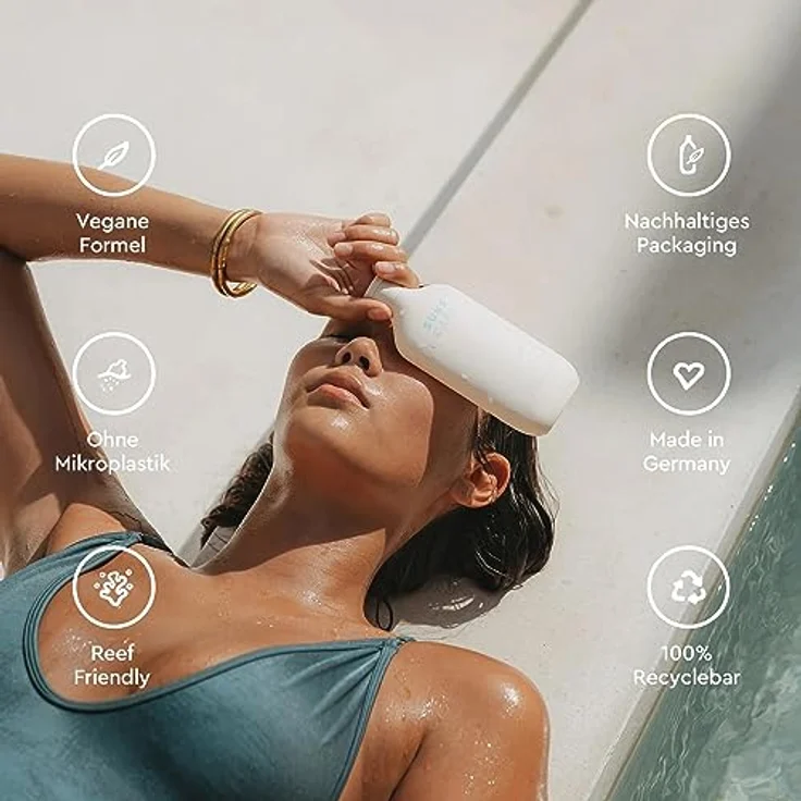 SUNS THIRTY WATERPROOF | Premium Sonnencreme LSF 30 | wasserfest | vegan | ohne Mikroplastik | Sport-Sonnencreme | Gesicht und Körper | nicht fettend | 180ml (Sea Salt) – Bild 3