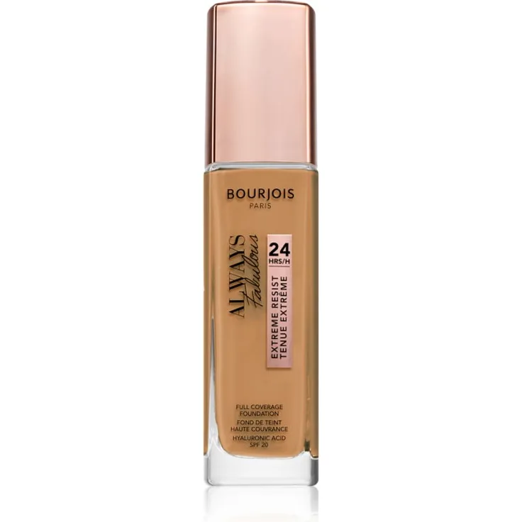 Bourjois Always Fabulous, langanhaltende Make-up Foundation SPF 20, 30 ml, Farbton 520 Caramel