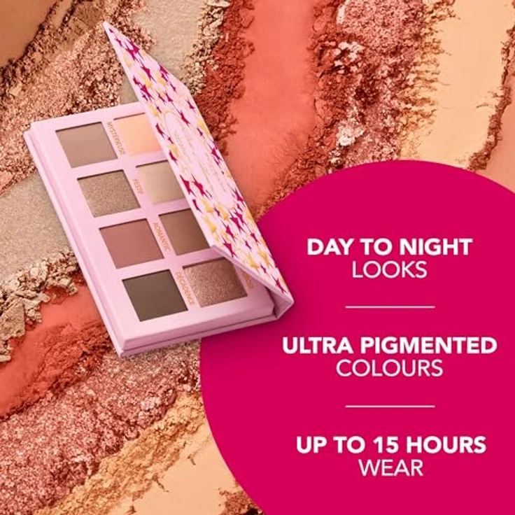 Bourjois Volume Glamour Palettes Rose Glamour, 002 Rosem, ultrapigmentierte Lidschattenpalette mit 8 schillernden Farbtönen, 8,5 g – Bild 4