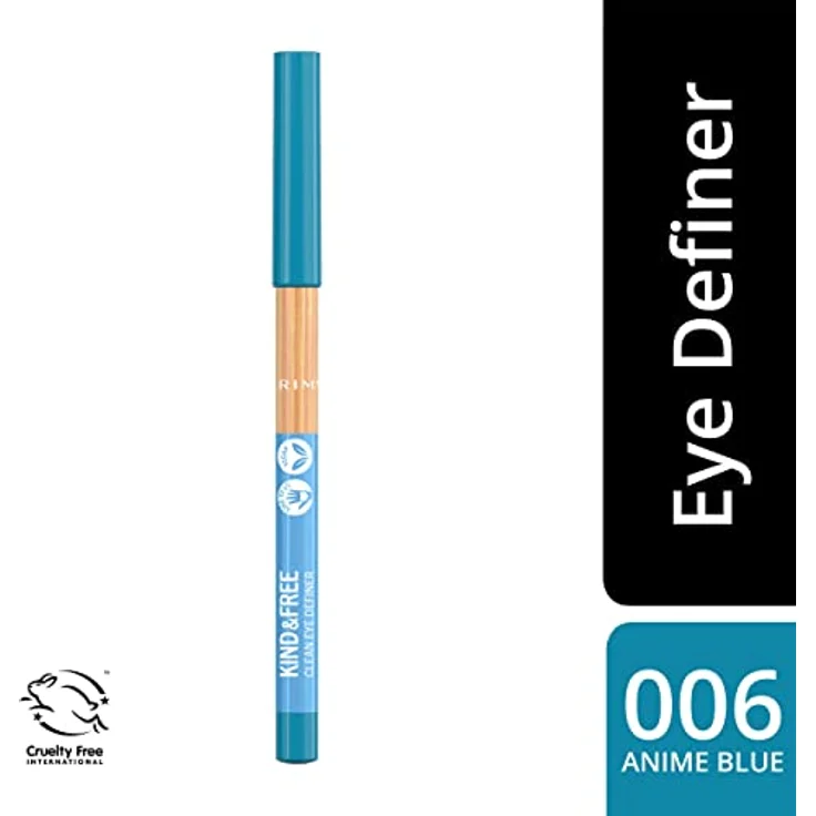 Rimmel Kind & Free Eyeliner, intensiver Liquid Eyeliner in Farbton 6 Anime Blue, 1,1 g – Bild 2