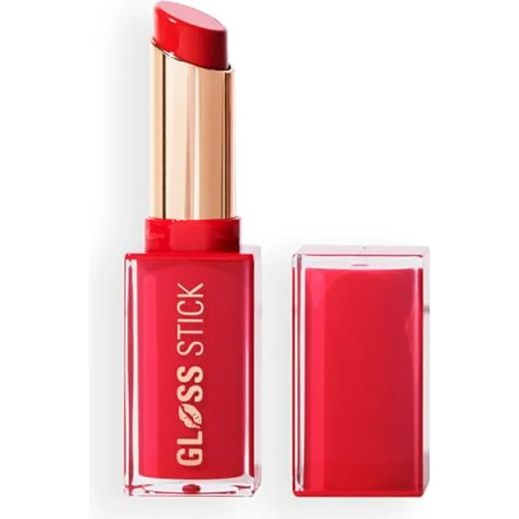 Revolution Pout Lip Gloss Cherrylicious, Hochglänzendes Lippen-Gloss mit Hyaluronsäure & Vitamin E, Vegan & Tierversuchsfrei, 3g