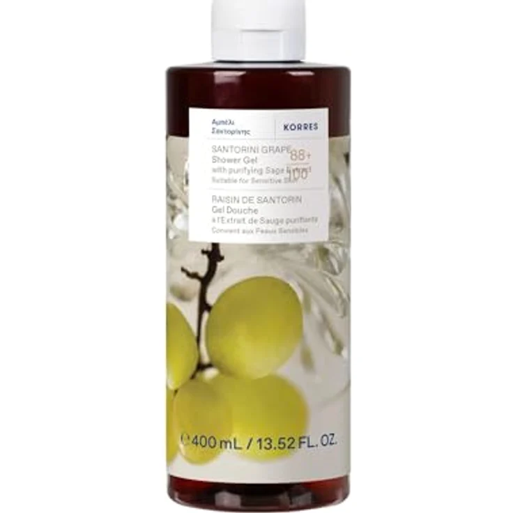 Korres Santorini Grape, Revitalisierendes Duschgel 400 ml, pflegt und nährt die Haut, verbessert Elastizität und gibt Wohlbefinden zurück – Bild 1