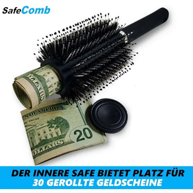 SafeComb Haarbürste mit Geheimfach Geldversteck Geheimversteck, Wertsachen Geld Safe Tresor Versteck – Bild 5