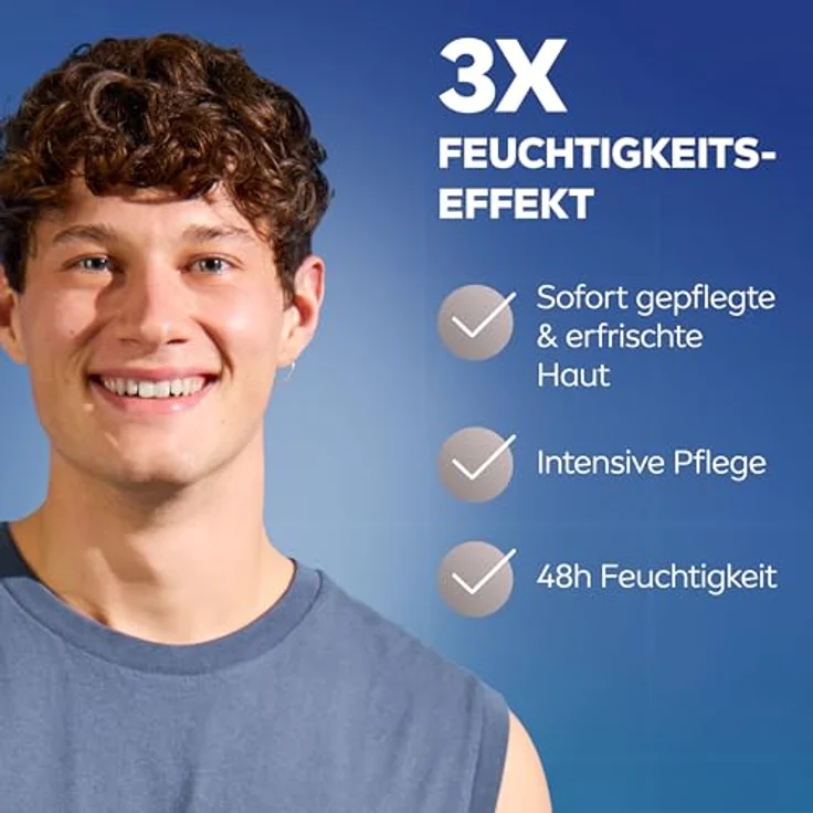 NIVEA MEN Hydrocare Intensive Gesichtspflege Creme, feuchtigkeitsspendende Gesichtscreme mit Aloe Vera und Pro Vitamin B5, 48h Schutz vor Austrocknung, 50 ml – Bild 3