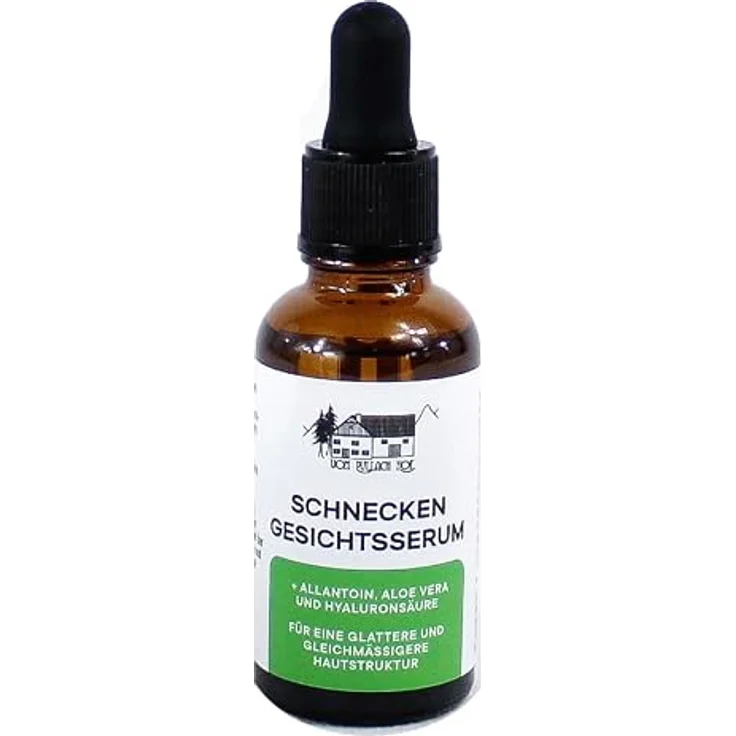 vom Pullach Hof Anti-Falten-Serum Schnecken Gesichtsserum, 30ml mit Allantoin, Aloe Vera und Hyaluronsäure für Feuchtigkeitspflege – Bild 2