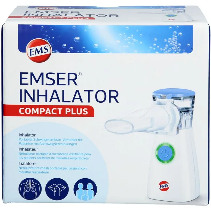 Uriach Germany GmbH EMSER Inhalator Compact Plus, kompakter Inhalator für gezielte Atemwegstherapie