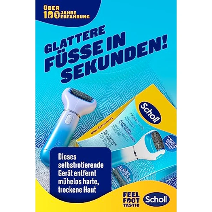 Scholl Velvet Smooth Express Pedi, Elektrischer Hornhautentferner mit Meeresmineralien, langanhaltende Ergebnisse, Batteriebetrieben, präzise Rolloberfläche – Bild 4