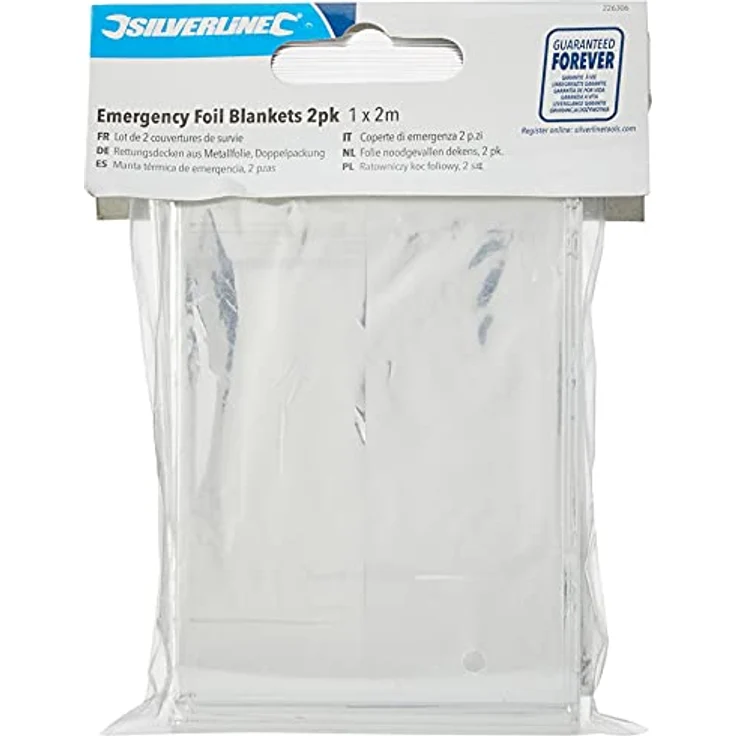 Silverline Notfall-Foliendecken 226306 , Set mit 2 Stück – Bild 1