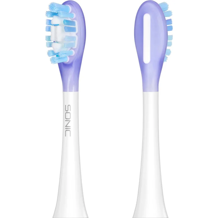Teesa Sonic Elite, Schallzahnbürstenköpfe mit mittelharten Borsten, 2er Set für gründliche und sanfte Reinigung