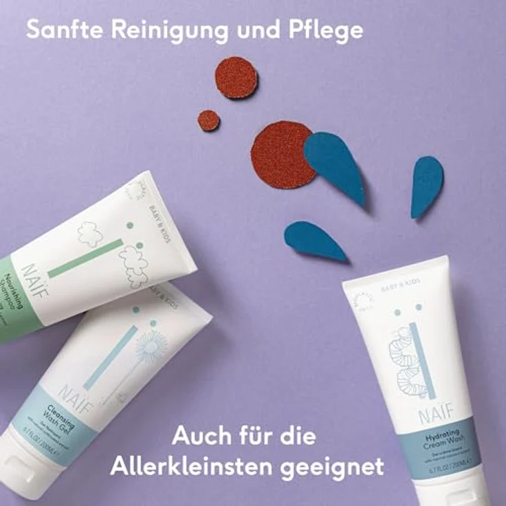 Naïf Reinigendes Duschgel - 700ml - für Baby & Kind - Natürliche Inhaltsstoffe - 100% Vegan – Bild 2
