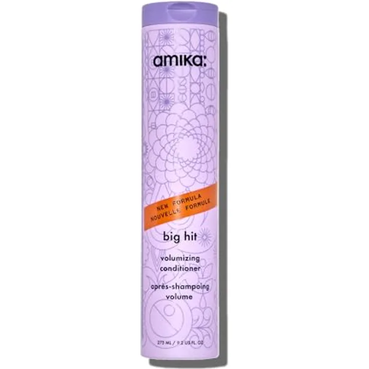 amika Big Hit Volumizing Conditioner 275 ml, Haarspülung für feines bis mittleres Haar, langanhaltendes Volumen mit Koffein & Glycerin, vegan