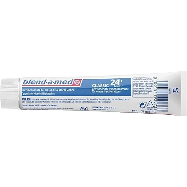 Blend-a-med Classic mit Fluorid, 75 ml, für saubere und gesunde Zähne – Bild 2