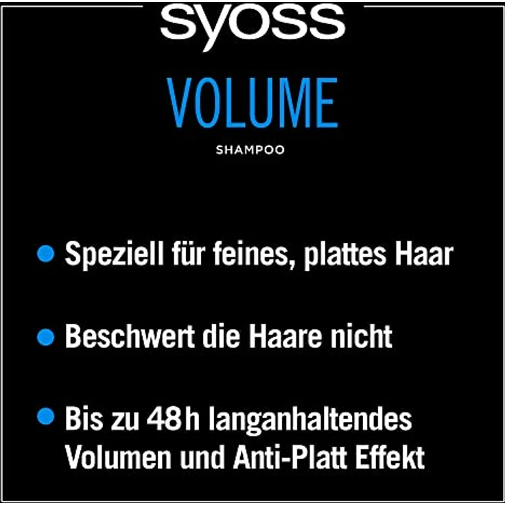 syoss Haarpflege Volume Shampoo Haarshampoo 440 ml – Bild 3