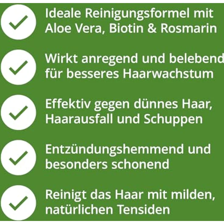 Casida Rosmarin Shampoo mit Biotin - Shampoo gegen Haarausfall für kraftloses, dünner werdendes Haar, 200ml - Ohne Sulfate, Silikone, SLS – Bild 4