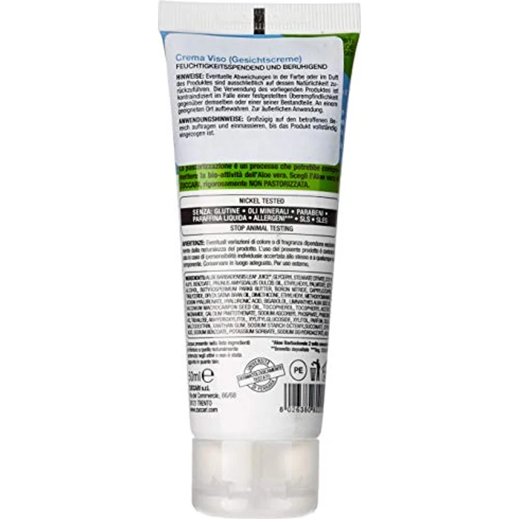 ZUCCARI [aloevera]², Feuchtigkeitsspendende und Beruhigende Gesichtscreme, 50 ml – Bild 2