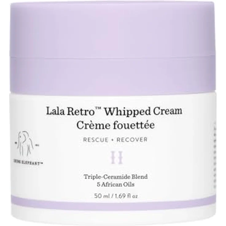 Drunk Elephant Lala Retro Whipped Cream, Gesichtscreme ohne Parabene und Sulfate, radiantes Finish – Bild 1