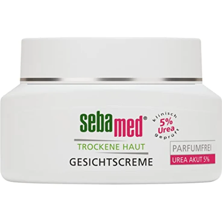 Sebamed Gesichtscreme Parfumfrei Urea Akut 5%, lindert spürbar Spannungsgefühl, Schuppung und Rauheit bei trockener Haut, für Männer und Frauen, ohne Parfum, 50 ml – Bild 3