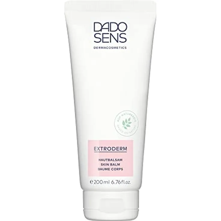 DADO SENS EXTRODERM HAUTBALSAM (200ml) - Bei Neurodermitis & Psoriasis, Pflegt und Beruhigt Trockene Haut Jeden Alters Besonders Sanft, Feuchtigkeitsspendend, Vegan