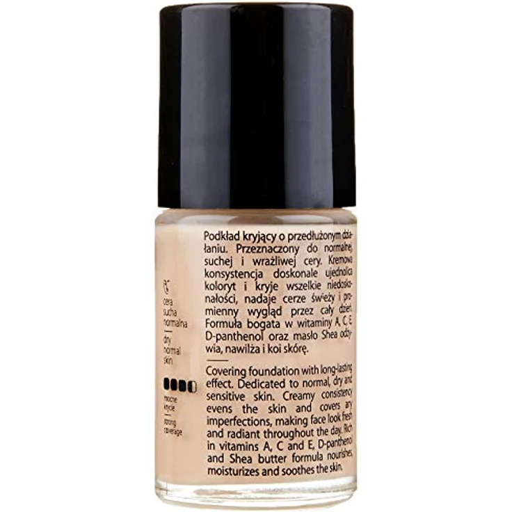 Paese Cosmetics 01 Light Beige Long Cover Fluid Foundation, 30ml - Foundation für trockene und normale Haut, mit Sheabutter und Pro-Vitamin B5, verleiht frischen und strahlenden Teint – Bild 2