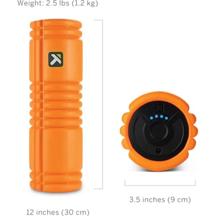 Trigger Point The Grid Vibe Plus, Massagegerät mit Vibrationsfunktion und Distrodensity-Zonen, kabellos, 9 cm Durchmesser – Bild 4