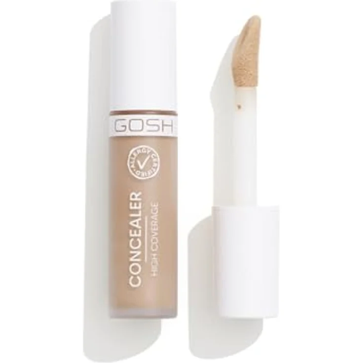 Gosh Concealer Flüssig-Korrektor, hochpigmentiert und cremige Textur, Farbton 004 Natural, 6 ml – Bild 1