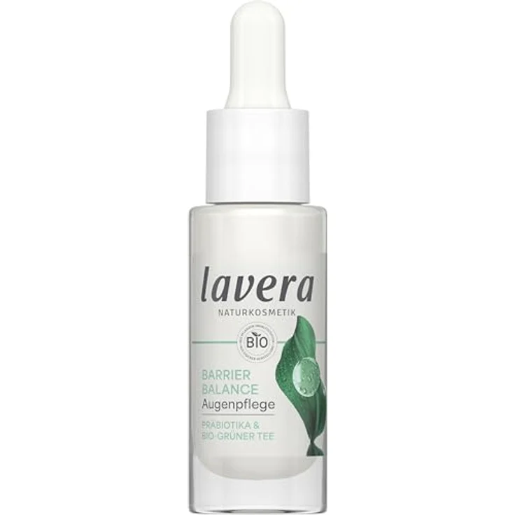 lavera Barrier Balance Augenpflege - ohne Alkohol - ohne Parfüm - feuchtigkeitsspendend - stärkt Hautbarierre - Präbiotika - vegan - Naturkosmetik - 15 ml – Bild 1