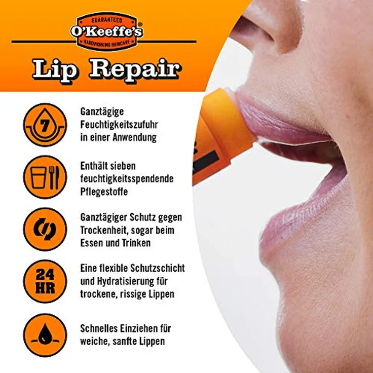 O'Keeffe's Lip Repair Unparfümierter Lippenbalsam 4.2g – Bild 3