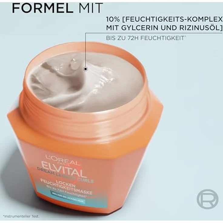 L'Oreal Paris Elvital Dream Length Locken Feuchtigkeitsmaske, 300ml mit 10% Lockenkomplex für intensive Feuchtigkeit und Sprungkraft – Bild 3