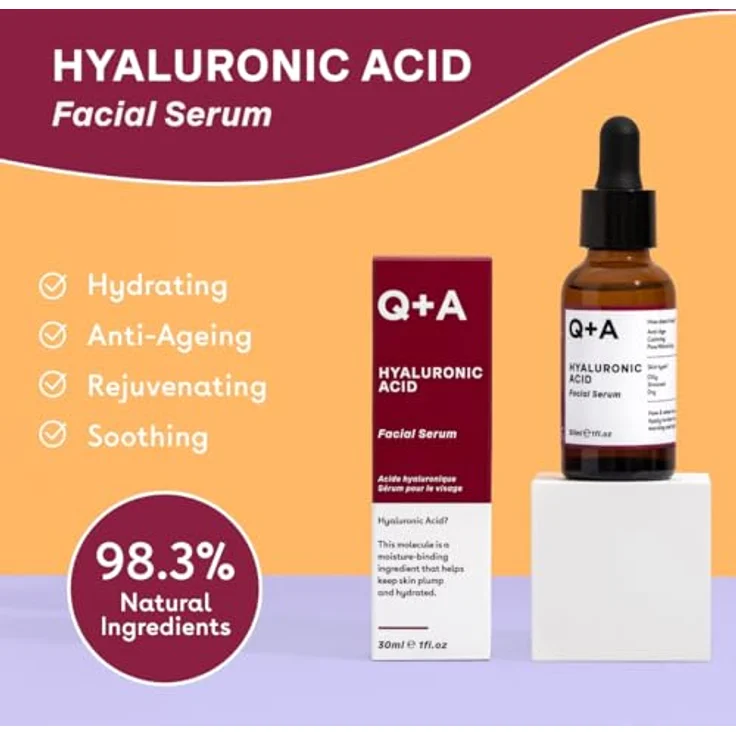 Q+A Hyaluronic Acid Feuchtigkeitsspendendes Serum mit Hyaluronsäure 30 ml – Bild 3