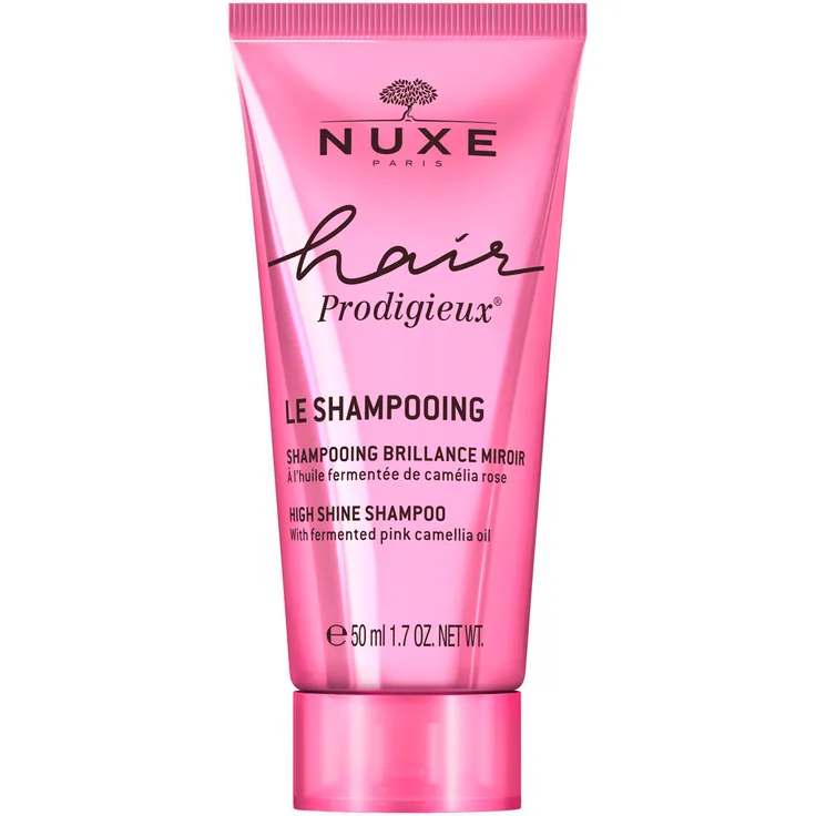 NUXE Hair Prodigieux High Shine Shampoo, 50 ml, silikon- und sulfathaltige Formel, nährt und verleiht Glanz