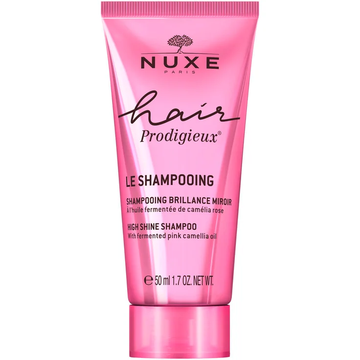 NUXE Hair Prodigieux High Shine Shampoo, 50 ml, silikon- und sulfathaltige Formel, nährt und verleiht Glanz